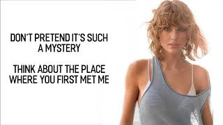 Poster getaway car lyrics – taylor swift