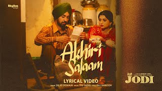 Poster  Aakhri Salaam Lyrics – Diljit Dosanjh | From Jodi 